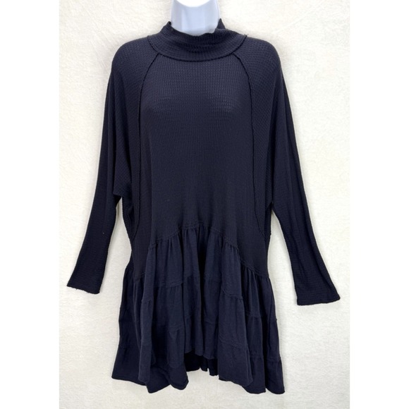 Free People Tops - Free People Women's Tiered Waffle Knit Long Sleeve Tunic Size Large